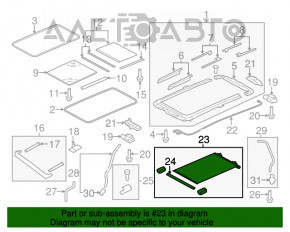 Perdeaua portbagajului Audi Q5 8R 09-17