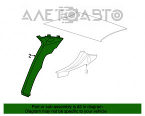 Capac spate stânga Chrysler 300 11- negru