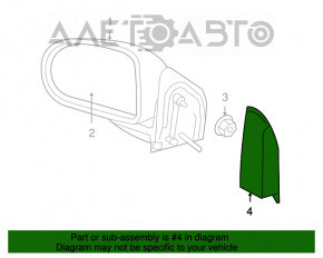 Capac oglindă interioară stânga Jeep Compass 11-16