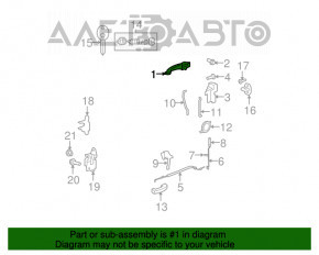 Mânerul ușii exterioare față stânga Chrysler 200 11-14