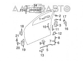 Mânerul ușii exterioare față stânga Chrysler 200 11-14