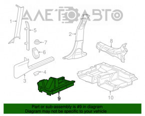 Podea din 3 piese pentru Dodge Charger 15-20, negru, awd