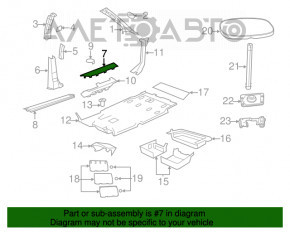 Capac prag fata stanga Dodge Grand Caravan 11-20 negru, uzat.