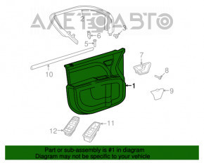 Capacul usii, cartela frontala dreapta Dodge Journey 11- piele neagra