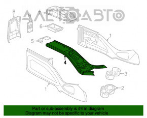 Capacul consolei centrale cu suporturi pentru pahare Dodge Journey 11-