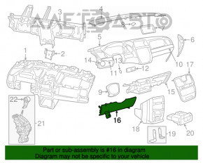 Husa genunchi sofer Dodge Grand Caravan 11-20 gri, uzata.