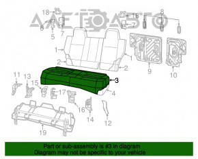 Rândul din spate al scaunelor, al doilea rând, pentru Jeep Patriot 11-17, material textil, negru.