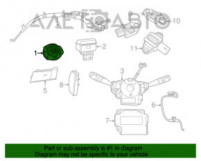 Подушка безопасности airbag в руль водительская Fiat 500 12-19