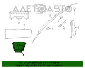 Подушка безопасности airbag в руль водительская Dodge Journey 11-