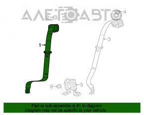Ремень безопасности задний правый Dodge Dart 13-16 черн