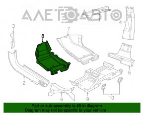 Acoperirea pardoselii pentru Dodge Dart 13-16, negru