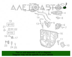 Manerul exterior de la ușa din spate dreapta a Jeep Cherokee KL 14-