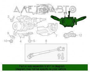 Comutatoarele de pe volan pentru chitara asamblate Fiat 500 12-19