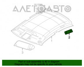 Manerul plafonului din spate dreapta pentru Dodge Charger 15-20, negru.