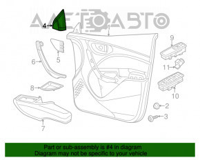 Capac oglindă interioară dreapta față Dodge Dart 13-16