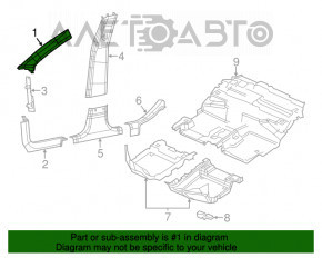 Capacul suportului frontal dreapta superioara pentru Jeep Cherokee KL 14-18 gri.