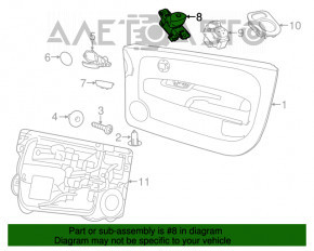 Controlul geamului electric din față, stânga, pentru Fiat 500 12-19, negru