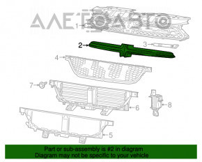 Grila radiatorului Dodge Dart 13-16, lucioasă