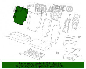 Rândul din spate al scaunelor, al doilea rând, Dodge Journey 11 - material textil bej.