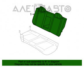 Rândul din spate al scaunelor, al doilea rând Chrysler 200 11-14 piele neagră