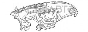 Torpedo fără airbag frontal Chrysler 200 15-17 negru