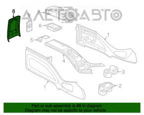 Consola centrală cu cotieră pentru Dodge Journey 11- piele neagră