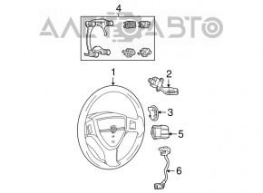 Volan gol Chrysler 200 11-14 piele