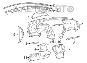 Торпедо передняя панель без AIRBAG Chrysler 300 11-14 дорест черн