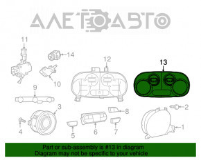 Controlul climatizării pentru Fiat 500 12-19, defect