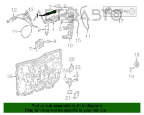 Ручка двери внешняя передняя левая Chrysler 200 15-17 keyless