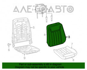 Scaun de pasager Chrysler 300 12-14, fara airbag, piele neagra