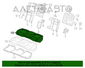 Rândul din spate al scaunelor, al doilea rând Chrysler 300 12-14, piele neagră