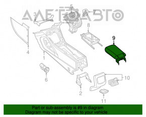 Подлокотник центральной консоли Chrysler 200 15-17 черн