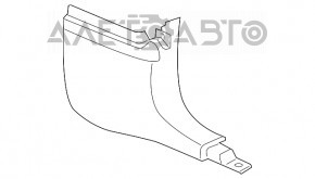 Capacul pragului din față dreapta Dodge Challenger 15-19 negru