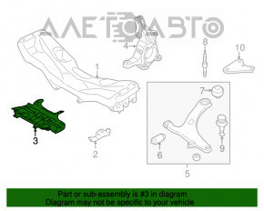 Защита рулевой рейки Subaru XV Crosstrek 13-17