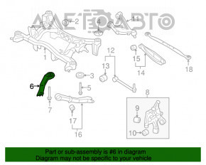 Capacul spate al barei de protecție dreapta pentru Subaru Forester 14-18 SJ este ruginit.