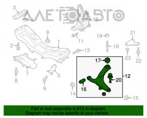 Maneta inferioară față stânga Subaru Forester 14-18 SJ nouă OEM originală