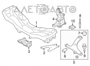 Capacul de protecție al roții din față dreapta pentru Subaru Impreza 17- GK