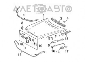 Blocare capota stanga Mercedes W211 fara senzor nou original OEM