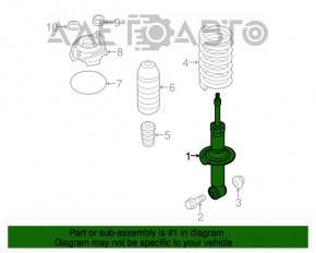Стойка амортизатора в сборе задняя левая Subaru XV Crosstrek 13-17
