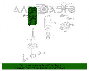 Arc spate dreapta Subaru Forester 14-18 SJ, rigiditate galbenă, portocalie