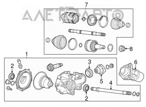 Ax cu roți față stânga Cadillac ATS 13- 2.0T