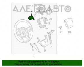 Butonul de control de pe volanul drept al Chevrolet Equinox 10-17.