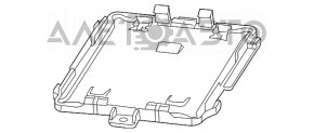 Corpul ECU al calculatorului motorului partea de jos a GMC Terrain 10-17