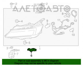 Кронштейн фары передней правый Chevrolet Malibu 13-15 внешний