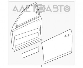 Дверь голая передняя правая Chevrolet Volt 11-15