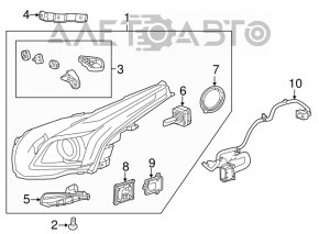 Far stânga față asamblată Cadillac CTS 14- xenon