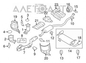 Convertor catalitic frontal Nissan Murano z51 09-14