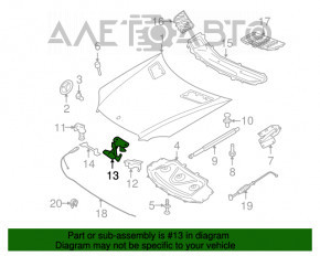 Крюк капота Mercedes W164 ML