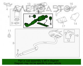 Tubul de admisie cu catalizator pentru Chevrolet Malibu 13-15 hibrid